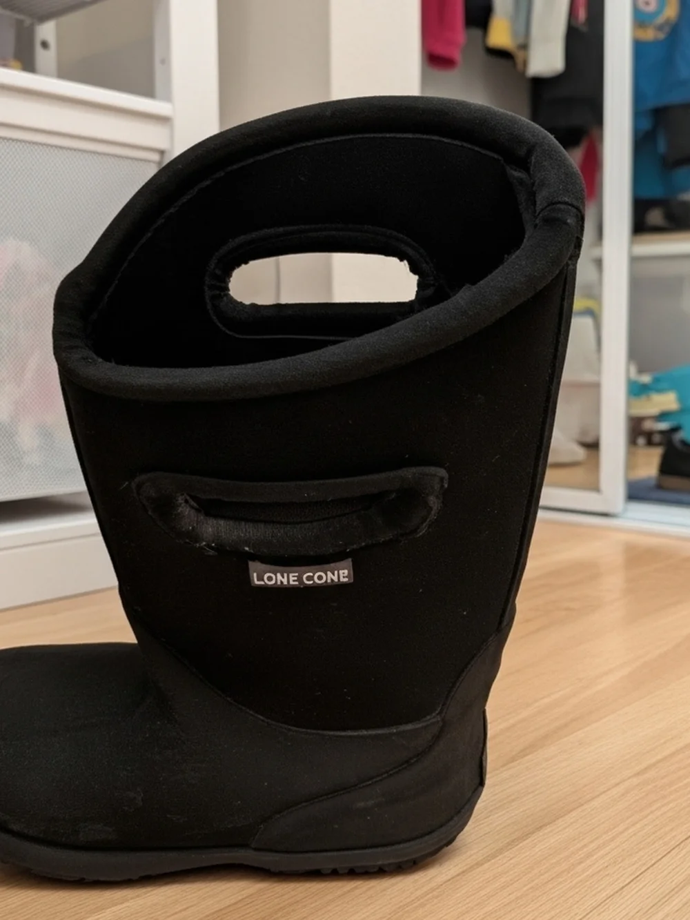LONE CONE KIDS Black Neoprene Pull-On Rain/Snow Boot US Size 1